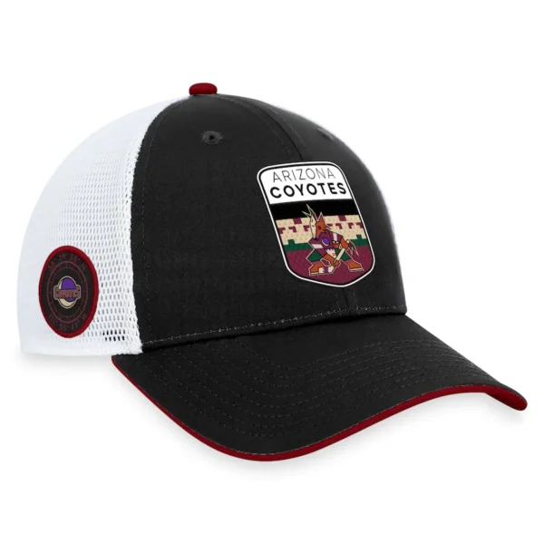 Arizona Coyotes Fanatics Branded Black 2023 NHL Draft On Stage Trucker Adjustable Hat