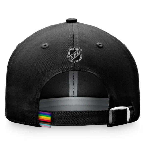 Arizona Coyotes Fanatics Branded Black Team Logo Pride Adjustable Hat
