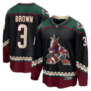 Men's Arizona Coyotes Josh Brown Fanatics Branded Black Home Breakaway Player Jersey