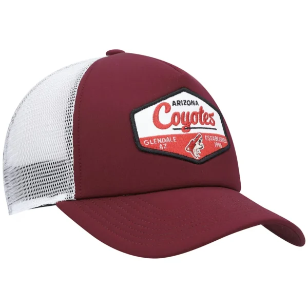 Arizona Coyotes adidas Maroon/White Foam Trucker Snapback Hat