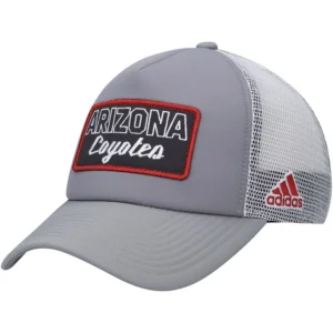 Arizona Coyotes adidas Gray/White Locker Room Foam Trucker Snapback Hat